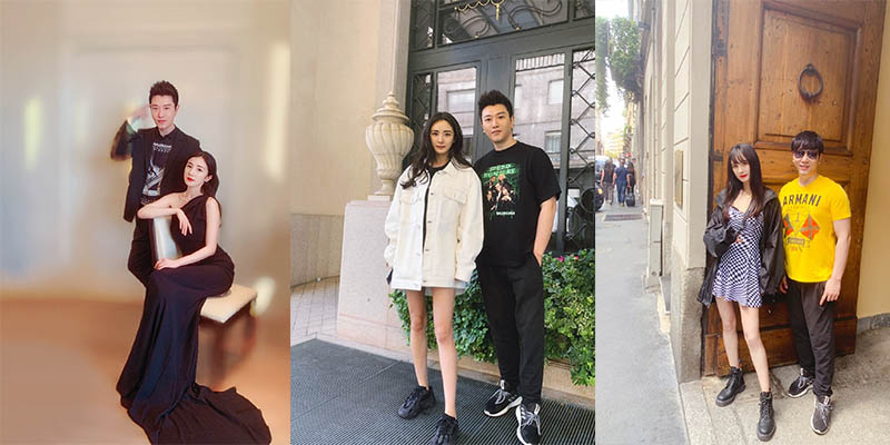 杨幂与男子亲昵合照，米兰同框照的杨幂变身腿精酸哭吃瓜群众