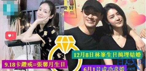 曝林峯求婚钻戒重9.18克拉 因为正好是女友张馨月生日